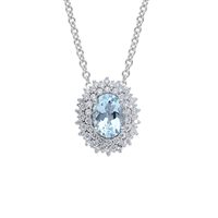 Collana Babila Milano Donna For Ever in Oro bianco Acquamarina 0.66 Ct 254181 - 254181